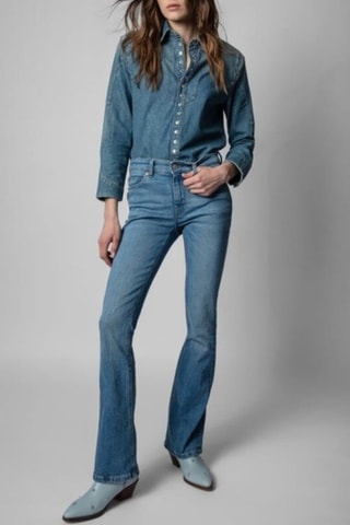 Bottines en cuir - Bleu