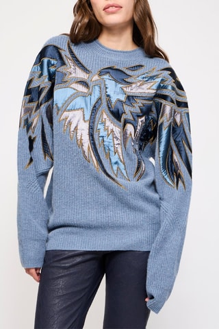 Pull en laine et cachemire - Ciel chiné