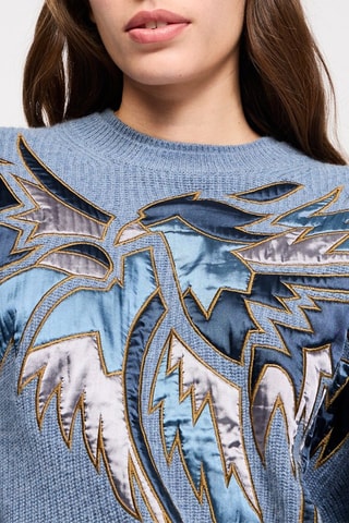 Pull en laine et cachemire - Ciel chiné