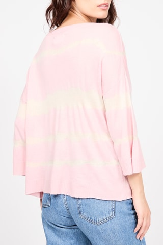 Pull dip and dye en cachemire - Rose et écru