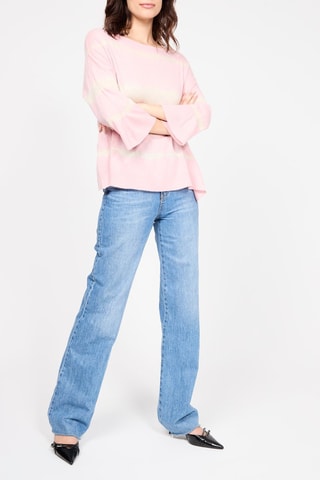 Pull dip and dye en cachemire - Rose et écru