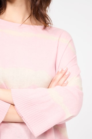 Pull dip and dye en cachemire - Rose et écru