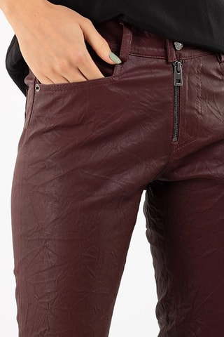 Pantalon en cuir - Bordeaux