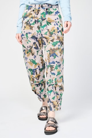 Pantalon casual - Beige et marron