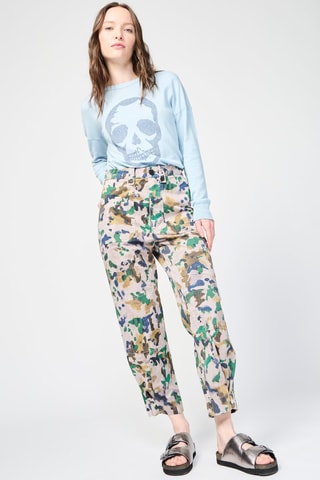 Pantalon casual - Beige et marron