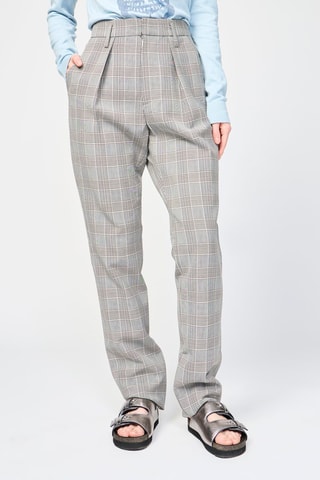 Pantalon taille haute - Gris clair