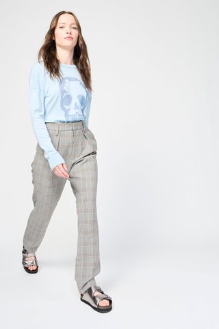 Pantalon taille haute - Gris clair
