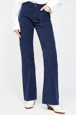 Pantalon en velours - Bleu marine