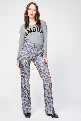 Pantalon taille haute - Bleu marine