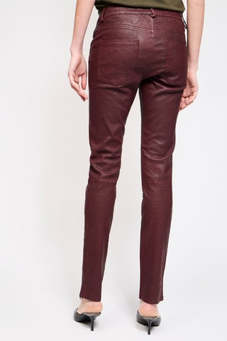 Pantalon en cuir d’agneau - Bordeaux