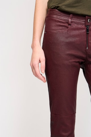 Pantalon en cuir d’agneau - Bordeaux