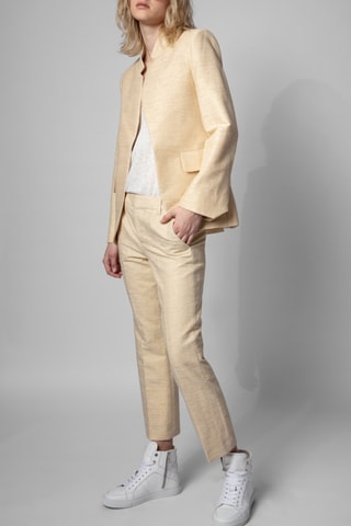 Pantalon 7/8 en lin - Vanille