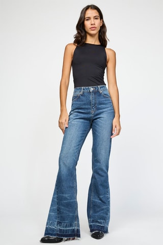Jean taille haute - Bleu marine