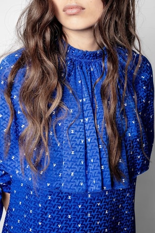 Robe en soie - Bleu