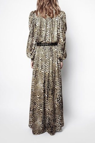 Robe longue - Noir et beige