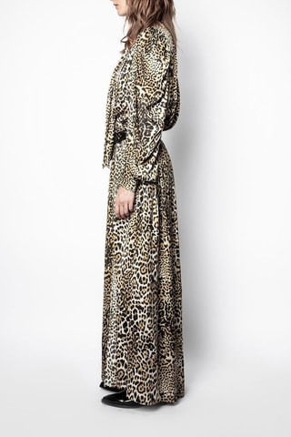 Robe longue - Noir et beige