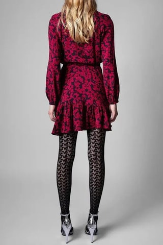 Robe portefeuille en laine et cachemire - Bordeaux