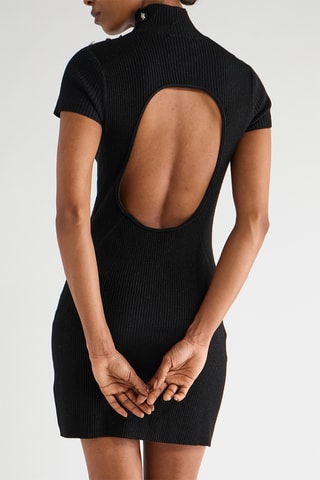 Robe pull en mérinos - Noir