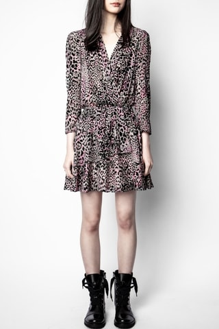 Robe patineuse en laine et cachemire - Noir