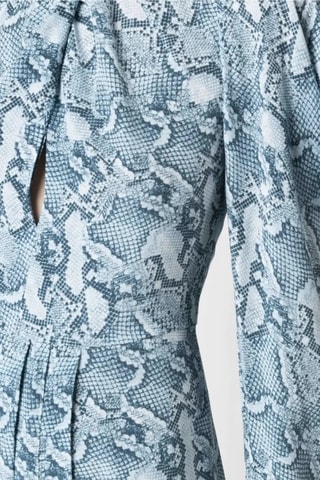 Robe midi en soie - Bleu