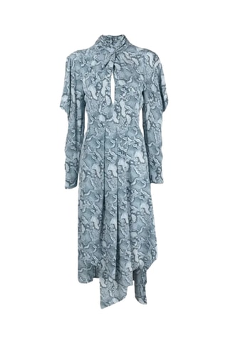Robe midi en soie - Bleu