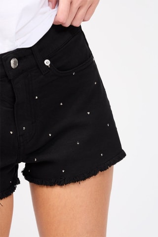 Short en jean - Noir