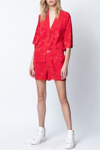 Short en soie - Rouge