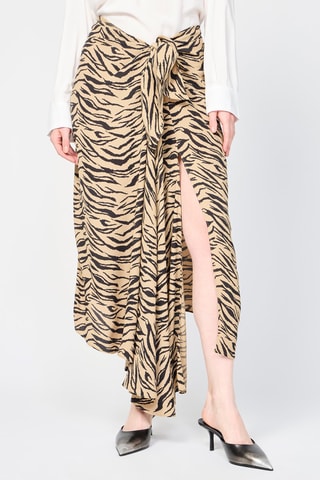Jupe portefeuille - Beige