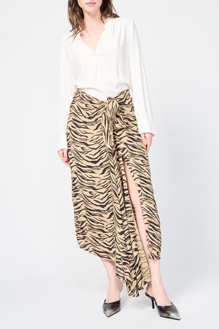 Jupe portefeuille - Beige