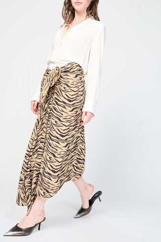 Jupe portefeuille - Beige