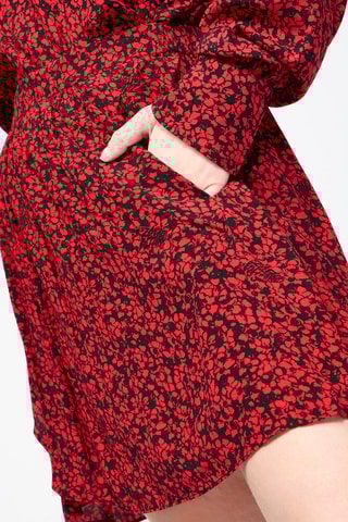 Jupe patineuse taille haute - Rouge