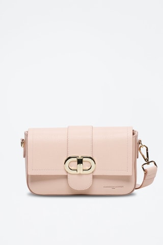 Sac bandoulière en cuir Aria - Rose clair