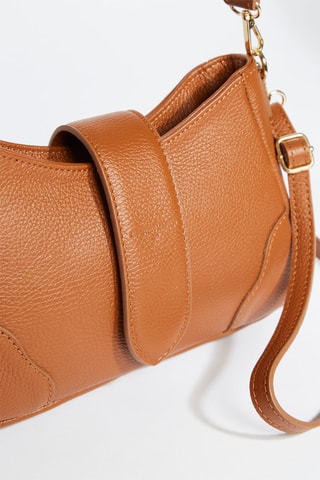 Sac bandoulière en cuir Jenna - Camel