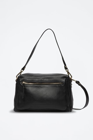 Sac bandoulière en cuir Layla - Noir