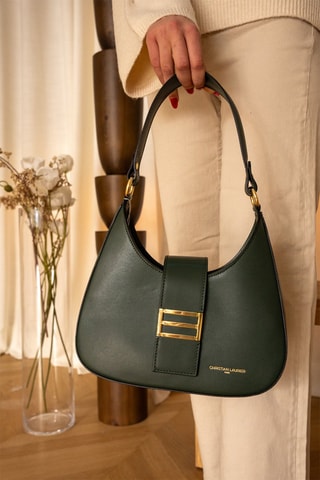 Sac porté épaule en cuir Inaya - Vert