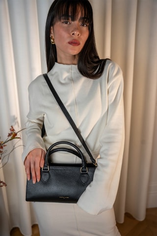 Sac à main en cuir Alexine - Noir