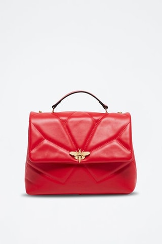 Sac bandoulière en cuir Louise - Rouge