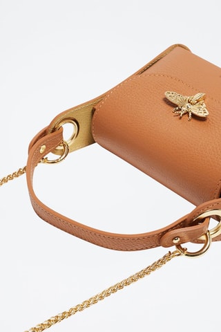 Sac porté épaule en cuir Noemi - Camel