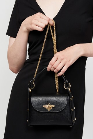 Sac porté épaule en cuir Noemi - Noir