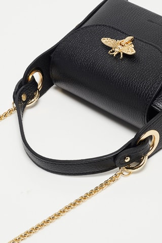 Sac porté épaule en cuir Noemi - Noir