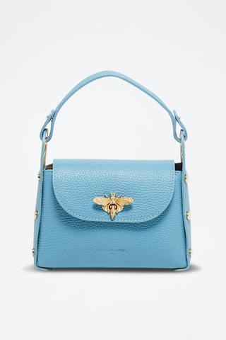 Sac porté épaule en cuir Noemi - Bleu