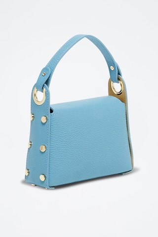 Sac porté épaule en cuir Noemi - Bleu