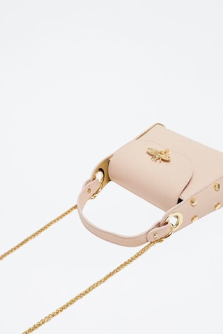 Sac porté épaule en cuir Noemi - Nude