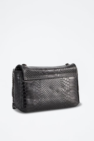 Sac porté épaule en cuir Romy - Noir