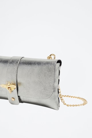 Sac bandoulière en cuir Ivy - Argenté