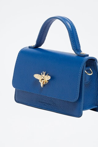Sac à main en cuir Lily - Bleu