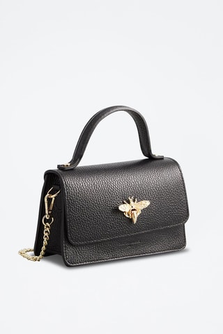 Sac bandoulière en cuir Lily - Noir