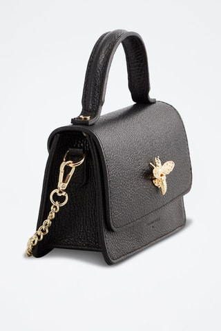 Sac bandoulière en cuir Lily - Noir