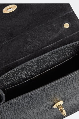Sac bandoulière en cuir Lily - Noir