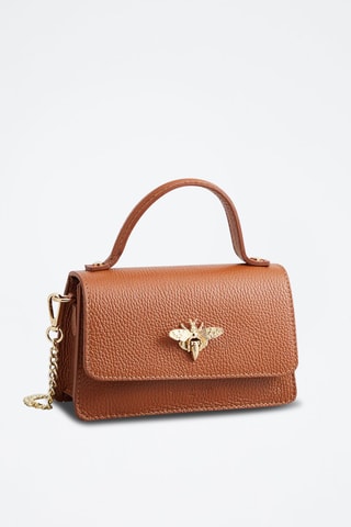 Sac bandoulière en cuir Lily - Camel